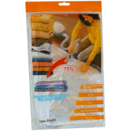 Sac vacuum pentru vidat haine, folie de plastic, transparent, 60 x 80 CM